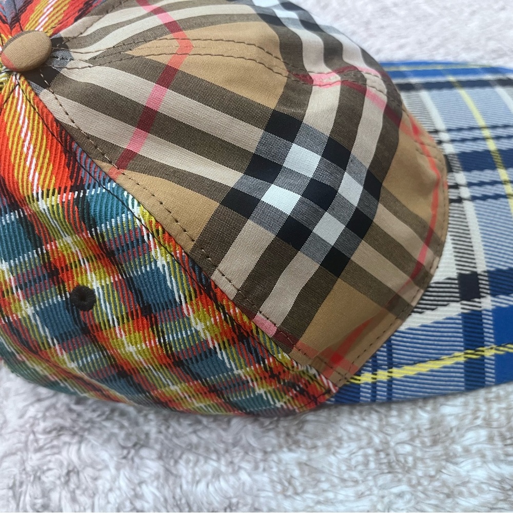 Burberry women's multi-check baseball hat
